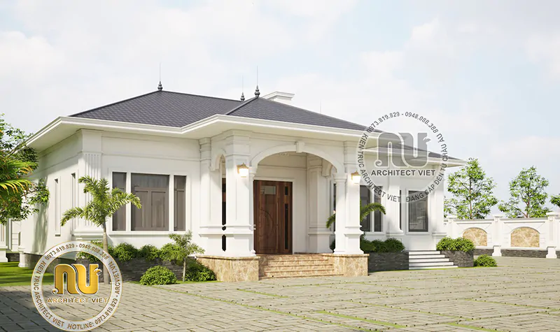Mẫu Nhà 1 Tầng 80m2 3 Phòng Ngủ