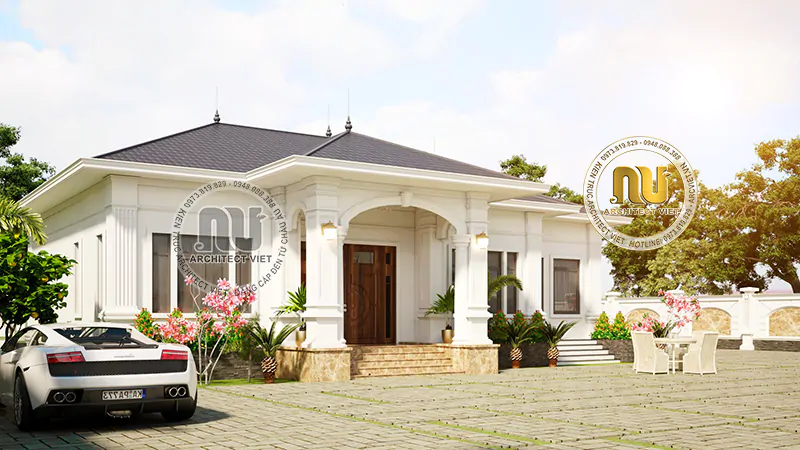 Mẫu Nhà 1 Tầng 80m2 3 Phòng Ngủ