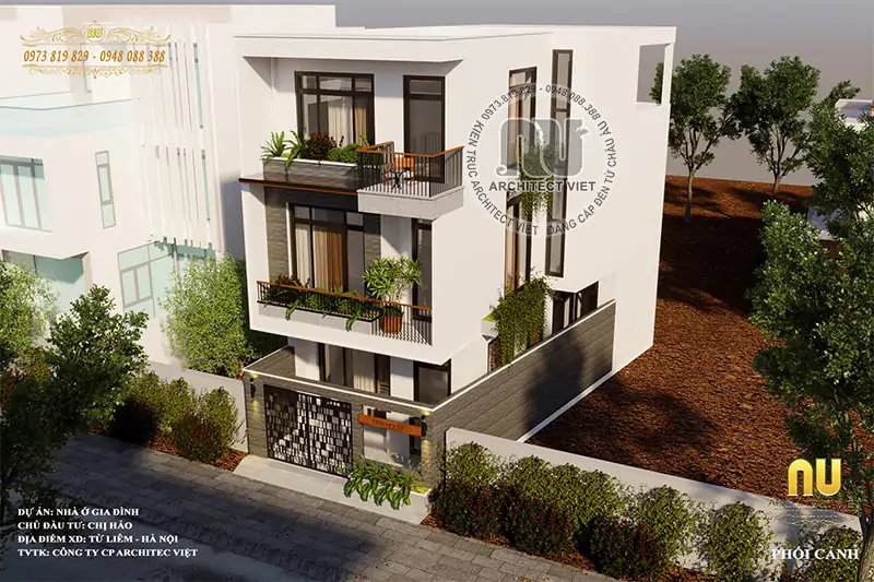 Mẫu Nhà 6x20 3 Tầng