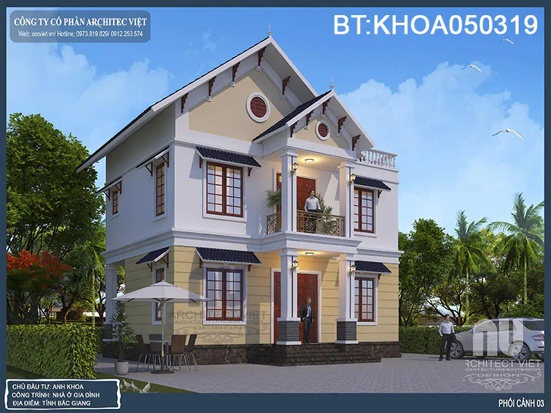 Mẫu Nhà 8x12 2 Tầng