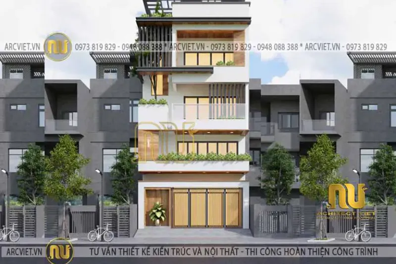 Mẫu Nhà Mặt Tiền 6m 3 Tầng
