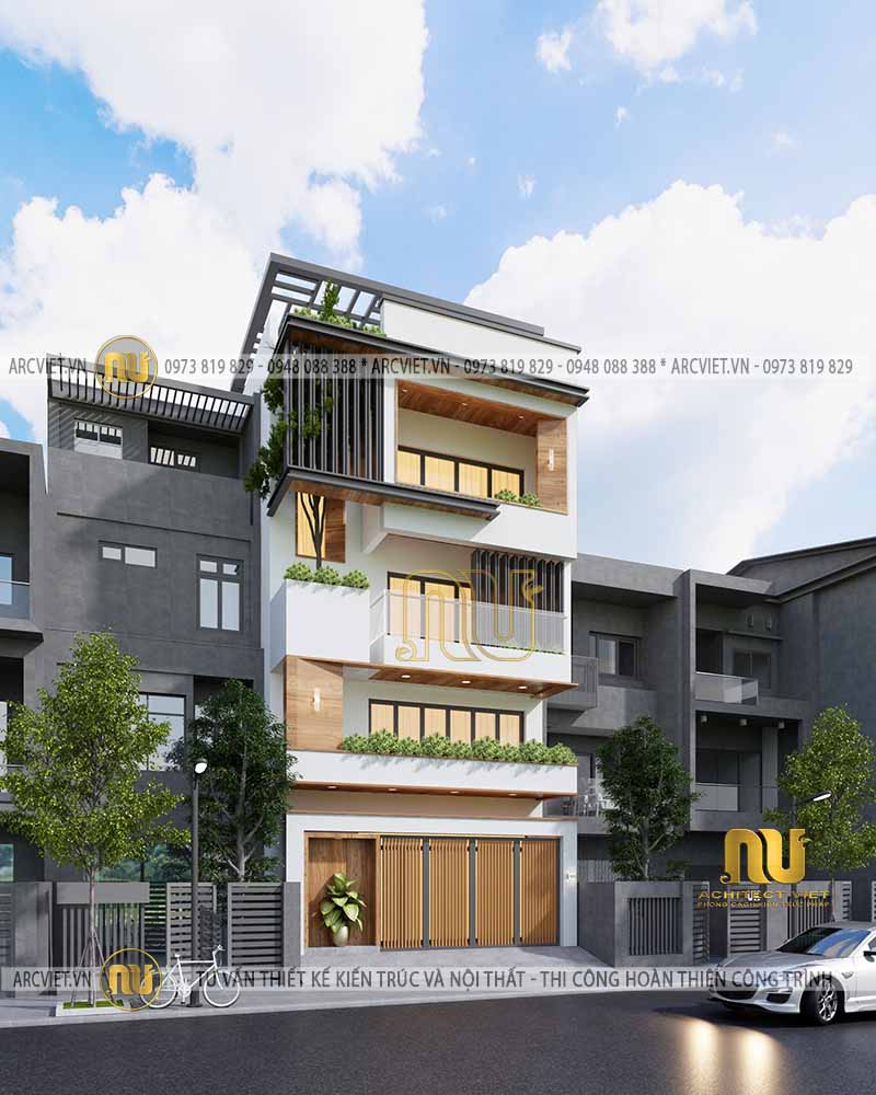 Mẫu Nhà Mặt Tiền 6m 3 Tầng