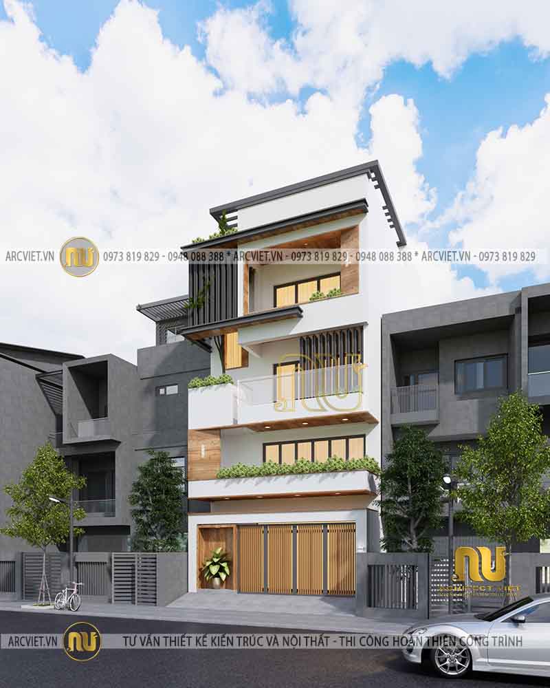 Mẫu Nhà Mặt Tiền 6m 3 Tầng