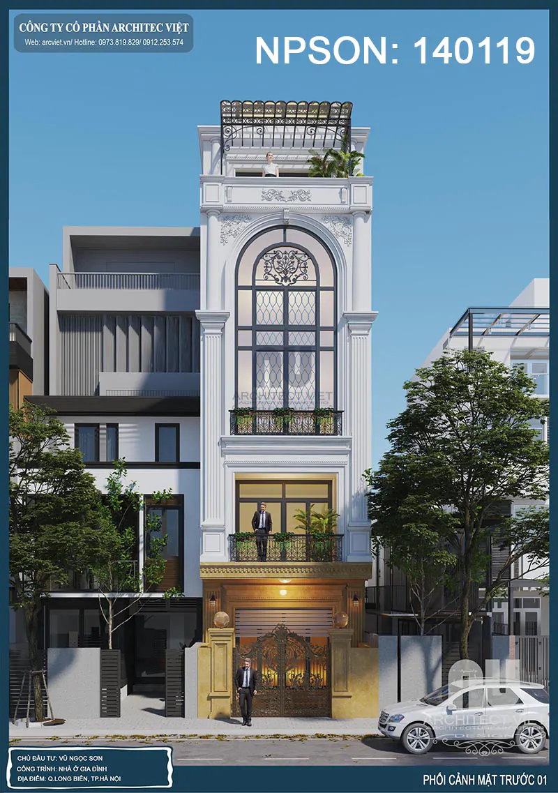 Thiết Kế Nhà 5x8 Có Thang Máy