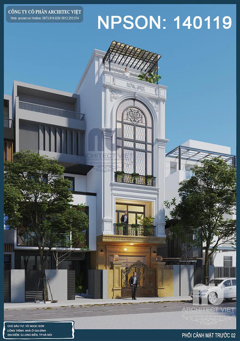 Thiết Kế Nhà 5x8 Có Thang Máy