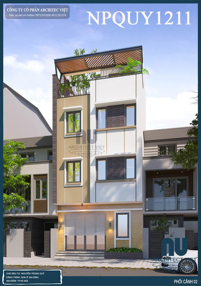 Thiết Kế Nhà Mặt Tiền 7m Sâu 10m