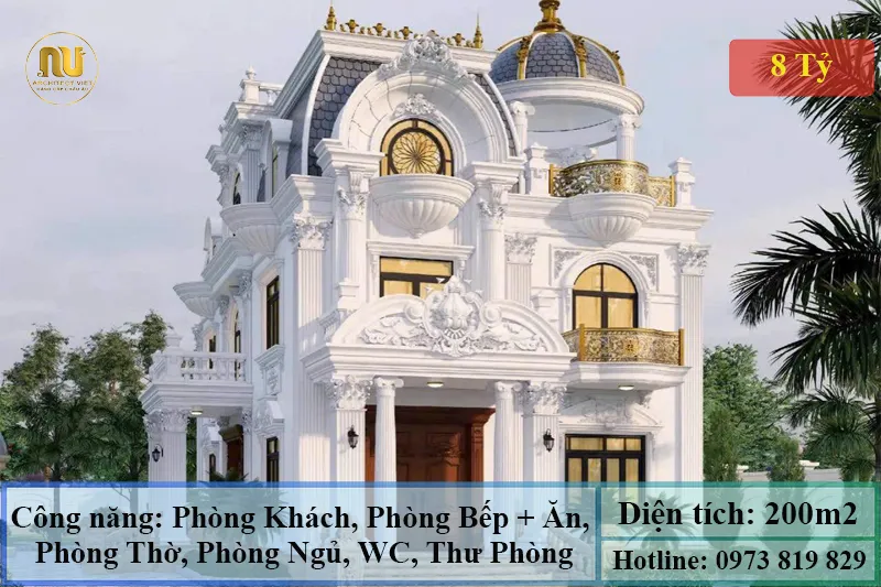 Chi phí xây biệt thự 200m2