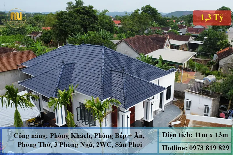 Chi Phí Xây Nhà Mái Nhật 1 Tầng 3 Phòng Ngủ
