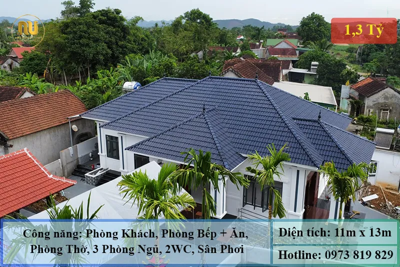 Chi Phí Xây Nhà Mái Nhật 1 Tầng 3 Phòng Ngủ