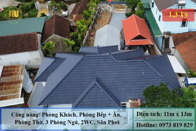 Chi Phí Xây Nhà Mái Nhật 1 Tầng 3 Phòng Ngủ