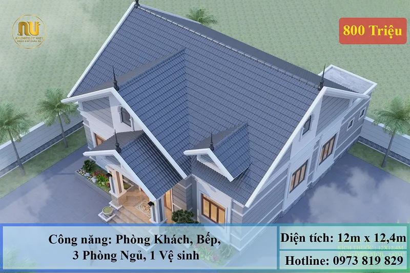 Mẫu Nhà Mái Thái Cấp 4 Đơn Giản