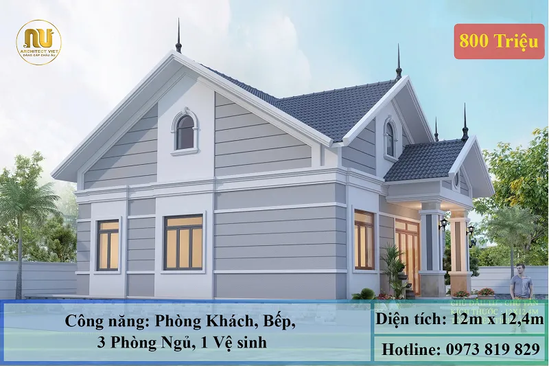 Mẫu Nhà Mái Thái Cấp 4 Đơn Giản