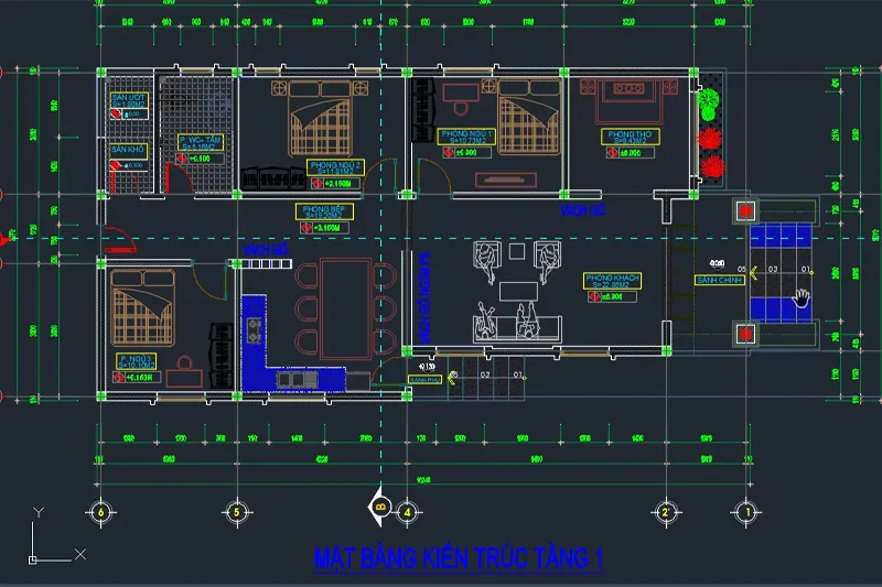 Nhà Mái Nhật 1 Tầng 4 Phòng Ngủ 180m2