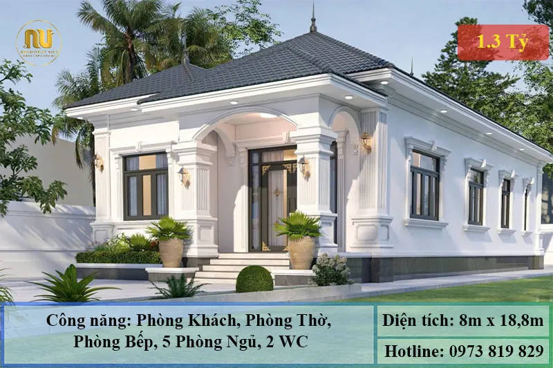 Nhà Mái Nhật 5 Phòng Ngủ
