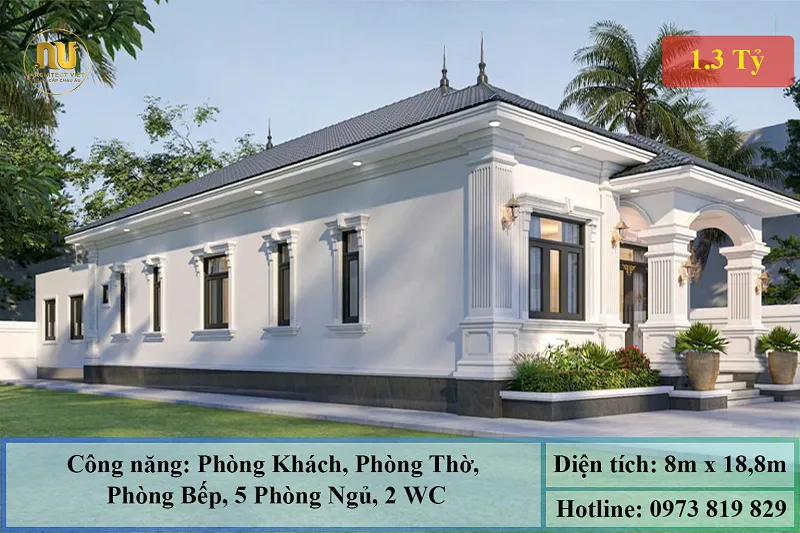 Nhà Mái Nhật 5 Phòng Ngủ