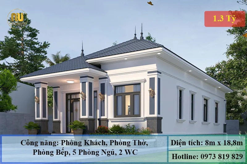 Nhà Mái Nhật 5 Phòng Ngủ