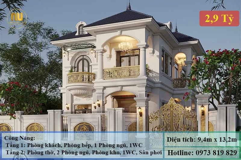 Nhà Mái Nhật Tân Cổ Điển 2 Tầng