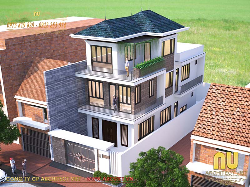 Thiết Kế Nhà 3 Tầng 6x7m