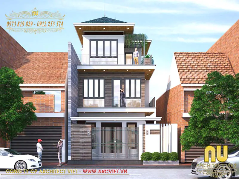 Thiết Kế Nhà 3 Tầng 6x7m