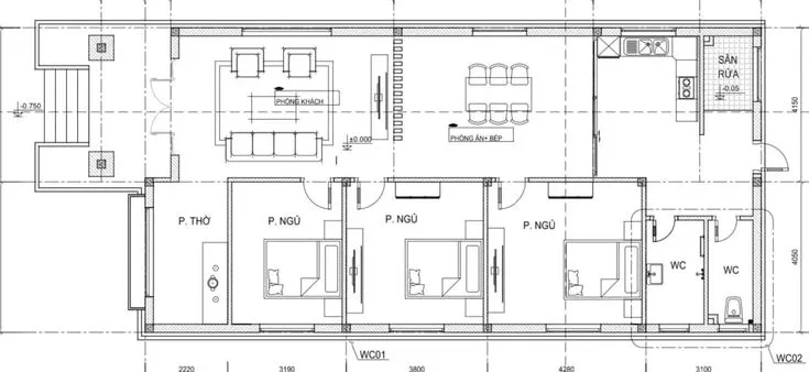 Bản Vẽ Thiết Kế Nhà 1 Tầng 8x15m – Không Gian Sống Hiện Đại