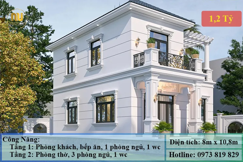 Mẫu Biệt Thự 1 Tỷ 200 Triệu