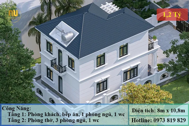Mẫu Biệt Thự 1 Tỷ 200 Triệu
