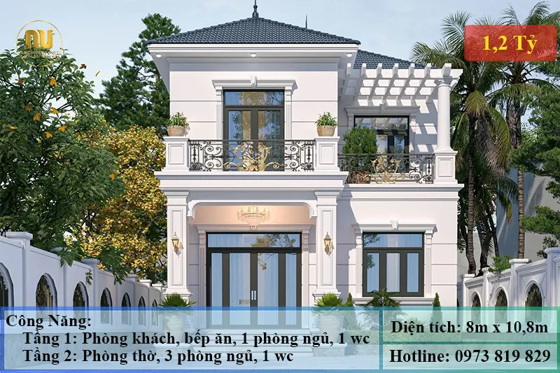 Mẫu Biệt Thự 1 Tỷ 200 Triệu