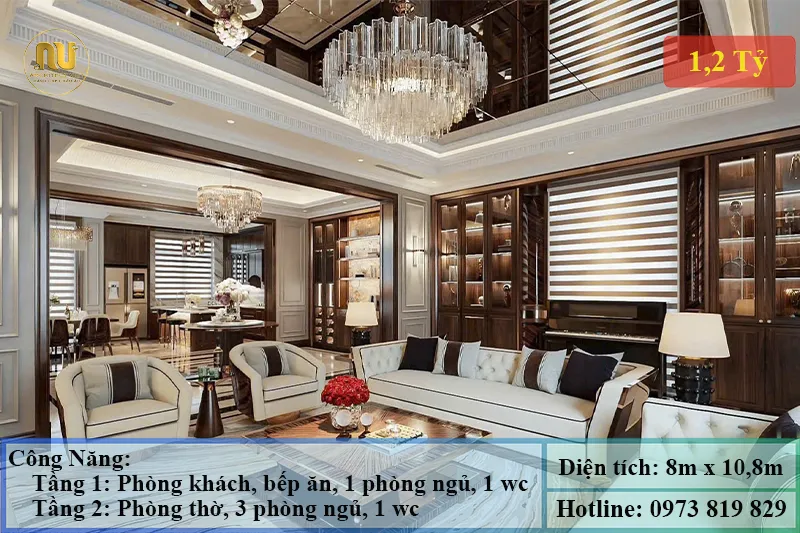 Mẫu Biệt Thự 1 Tỷ 200 Triệu