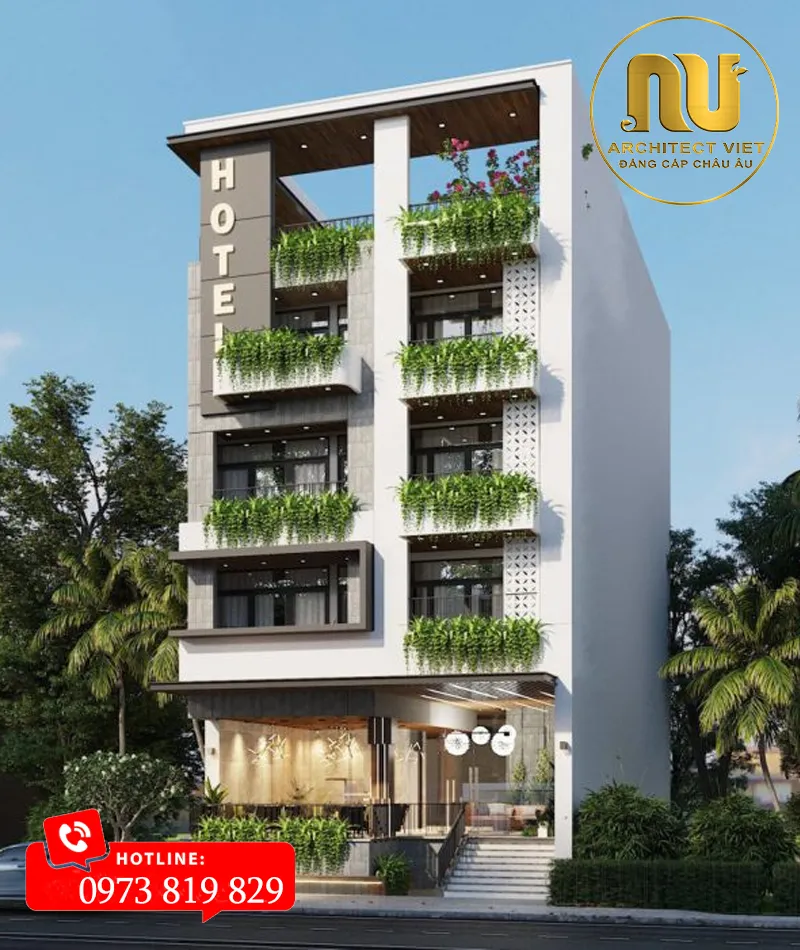 Mẫu Khách Sạn Mini 5 Tầng – Tối Ưu Cho Kinh Doanh