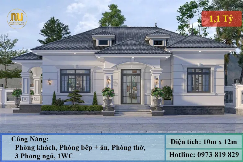 Mẫu Nhà 1 Tỷ 100 Triệu Đẹp