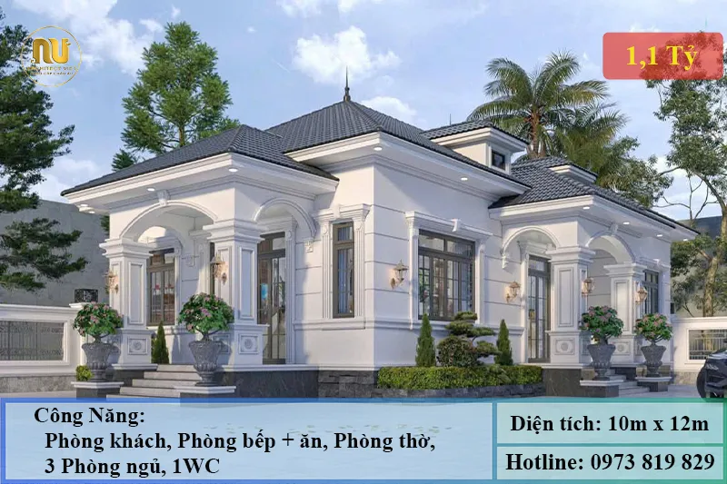 Mẫu Nhà 1 Tỷ 100 Triệu Đẹp