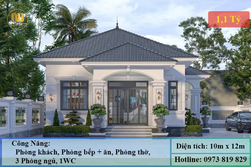 Mẫu Nhà 1 Tỷ 100 Triệu Đẹp
