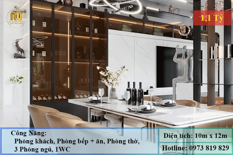 Mẫu Nhà 1 Tỷ 100 Triệu Đẹp