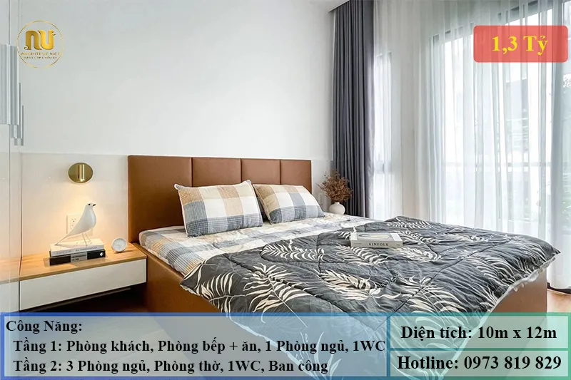 Mẫu Nhà 1 Tỷ 300 Triệu
