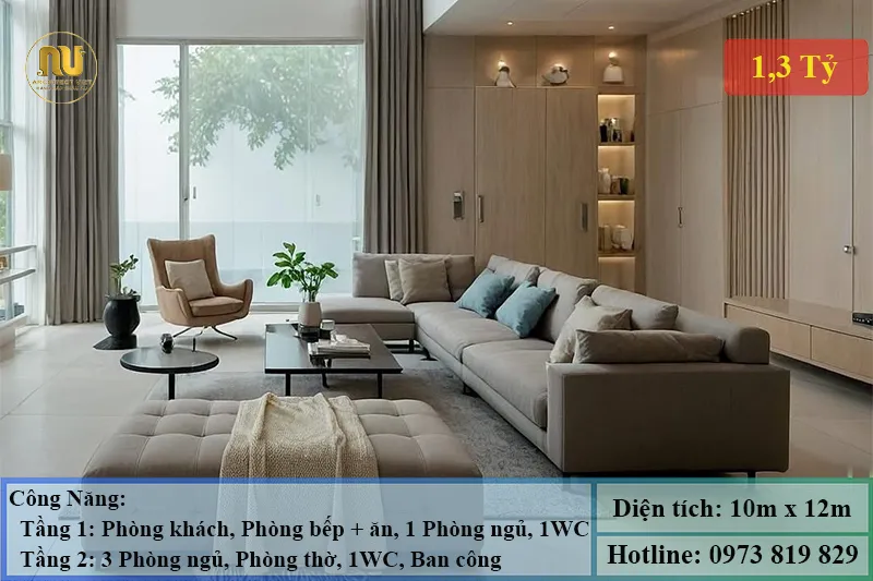 Mẫu Nhà 1 Tỷ 300 Triệu