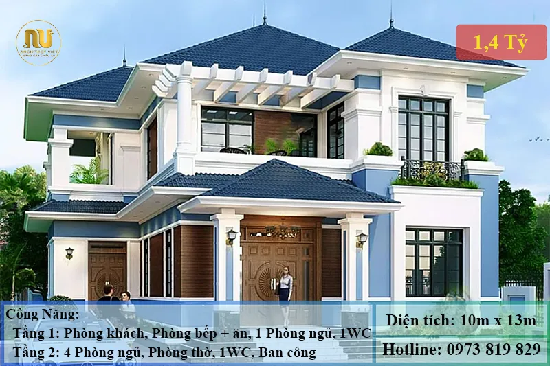 Mẫu Nhà 1 Tỷ 400 Triệu