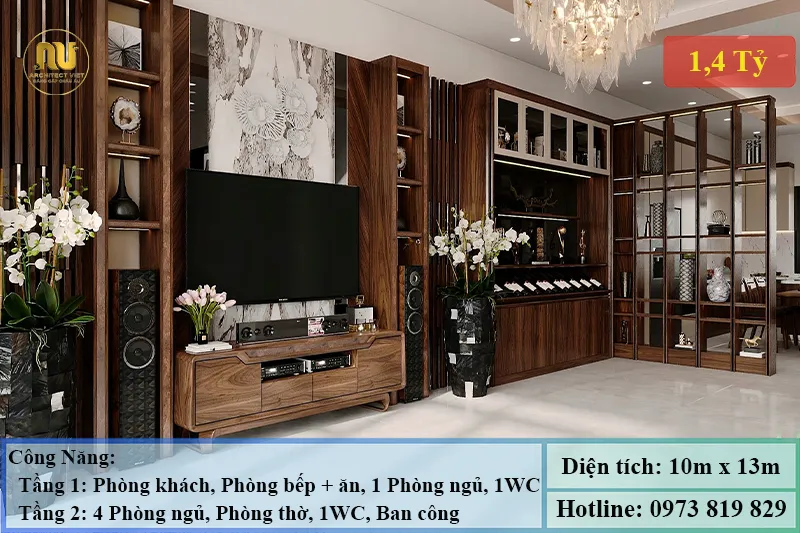 Mẫu Nhà 1 Tỷ 400 Triệu
