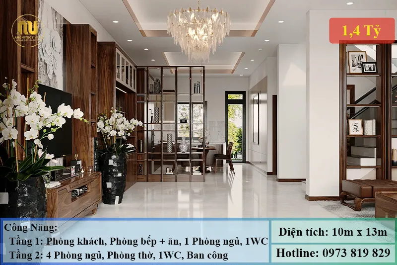 Mẫu Nhà 1 Tỷ 400 Triệu