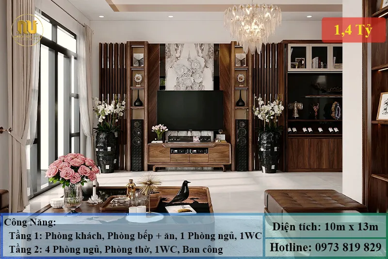 Mẫu Nhà 1 Tỷ 400 Triệu