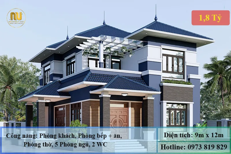 Mẫu Nhà 1 Tỷ 800 Triệu – Không Gian Sống Hiện Đại