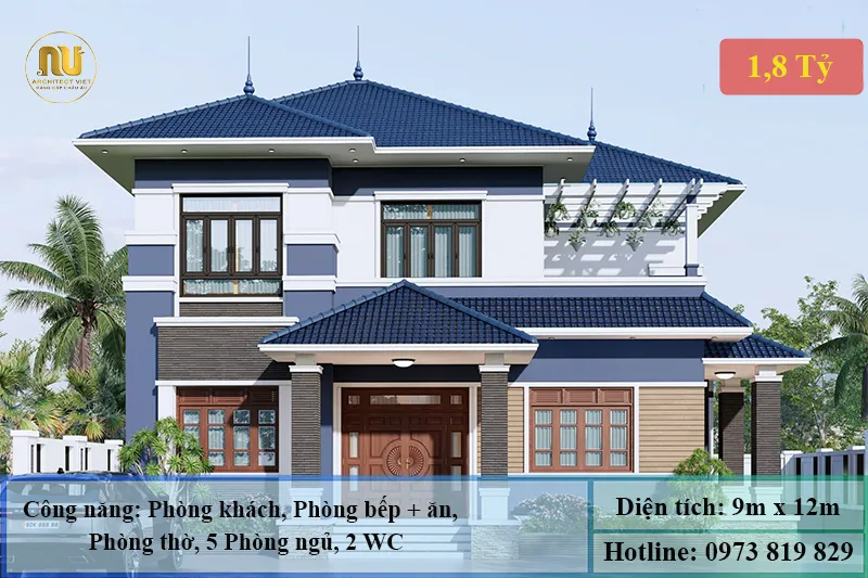 Mẫu Nhà 1 Tỷ 800 Triệu – Không Gian Sống Hiện Đại