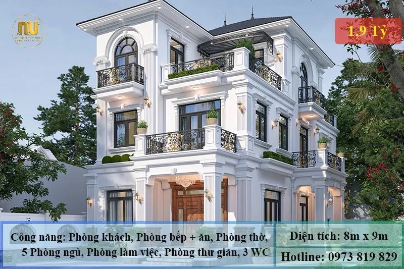 Mẫu Nhà 1 Tỷ 900 Triệu – Kiến Trúc Sang Trọng, Đẳng Cấp