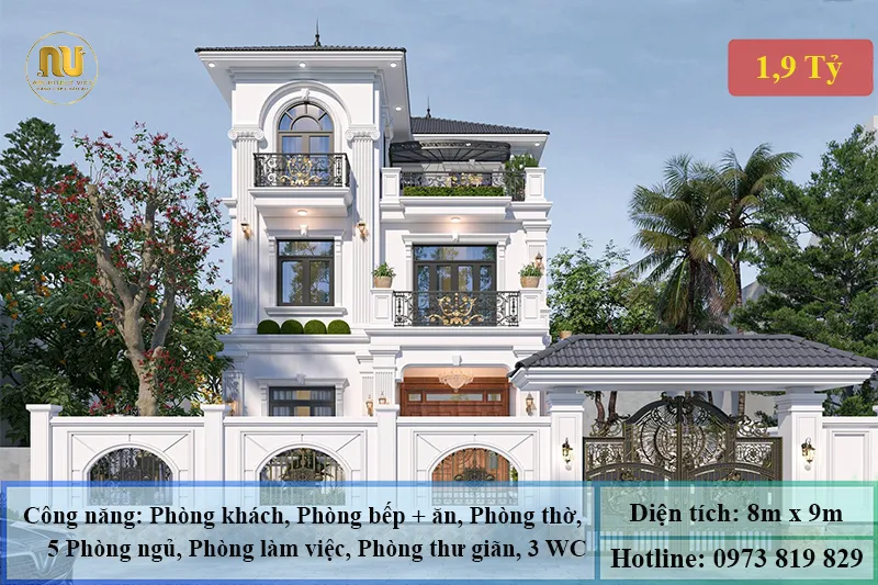 Mẫu Nhà 1 Tỷ 900 Triệu – Kiến Trúc Sang Trọng, Đẳng Cấp