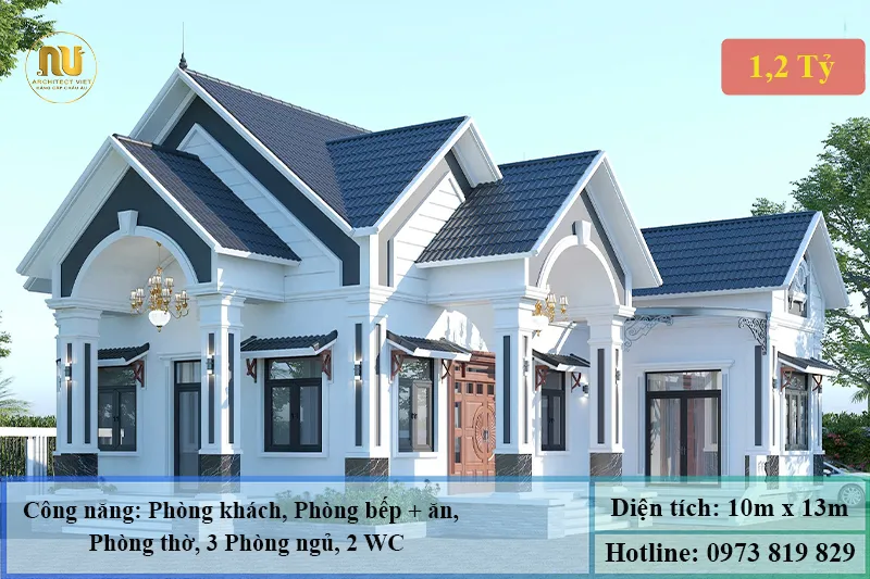 Mẫu Nhà 10x13 Mái Nhật Hiện Đại – Không Gian Sống Cho Gia Đình