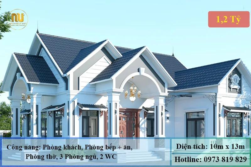 Mẫu Nhà 10x13 Mái Nhật Hiện Đại – Không Gian Sống Cho Gia Đình
