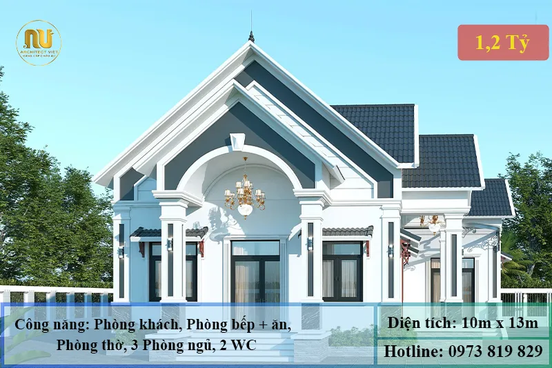 Mẫu Nhà 10x13 Mái Nhật Hiện Đại – Không Gian Sống Cho Gia Đình