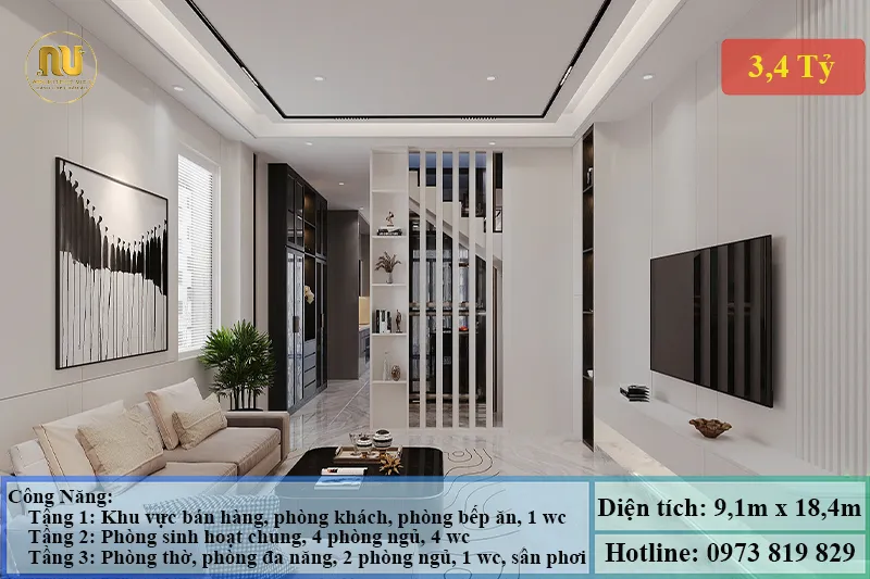 Mẫu Nhà 3 Tỷ Đẹp Hiện Đại