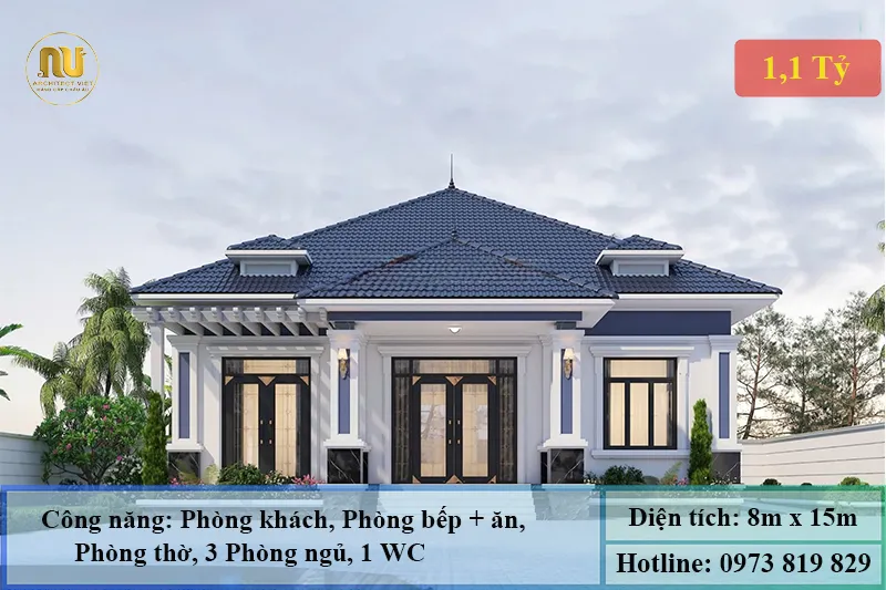 Mẫu Nhà 8x15 Hiện Đại – Không Gian Sống Tiện Nghi