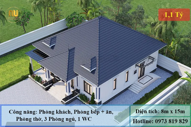 Mẫu Nhà 8x15 Hiện Đại – Không Gian Sống Tiện Nghi