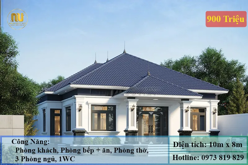 Mẫu Nhà 900 Triệu Đẹp Hiện Đại